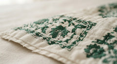 Detail of Bagh Print Rajai — Malachite