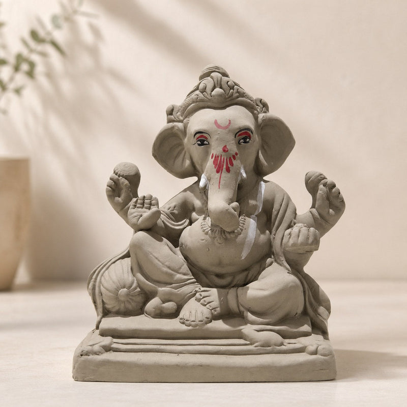 Clay Ganesha, natural shadu clay