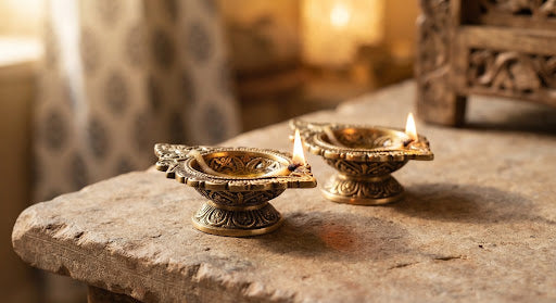 Brass Lotus Diya