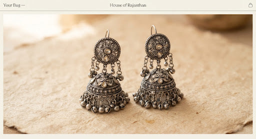Antique Silver Jhumkas
