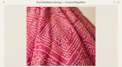 Detail of Rani Bandhani Lehenga Set