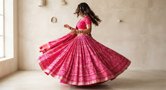 Detail of Rani Bandhani Lehenga Set